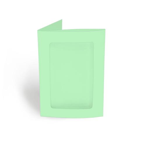 Passepartoutkarte rechteck 3-Fach DIN A6 in pastell grün