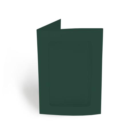 Passepartoutkarte rechteck 3-Fach DIN A6 in samtgrün
