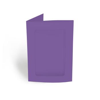 Passepartoutkarte rechteck 3-Fach DIN A6 in violett
