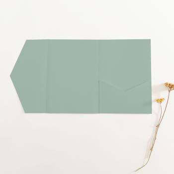 Pocketfold-Karte B6 Premium-Karton "Eukalyptus" Exklusiv Line