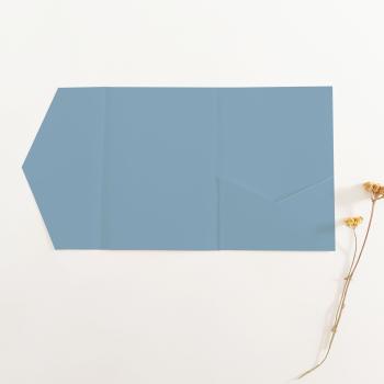 Pocketfold-Karte B6 Premium-Karton "Graublau" Exklusiv Line