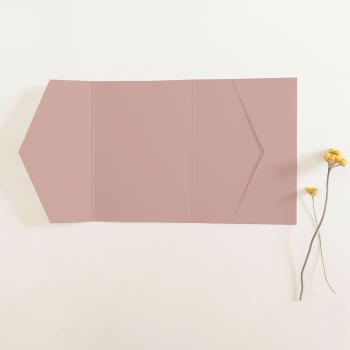 Pocketfold-Karte B6 seitlich Premium-Karton "Altrosa" Basic Line