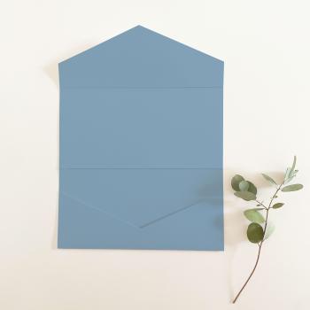 Pocketfold-Karte DIN Lang Premium-Karton "Graublau" Basic Line