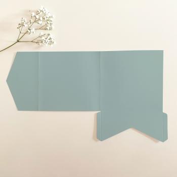 Pocketfold-Karte Quadrat (15x15) Premium-Karton "Eukalyptus" Exklusiv Line
