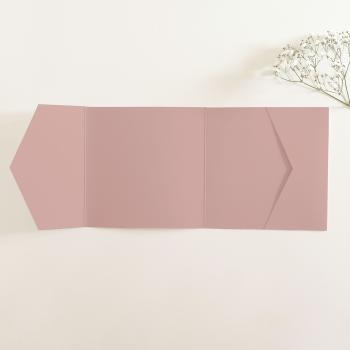 Pocketfold-Karte Quer-Format quadratisch (15x15) Premium-Karton "Altrosa" Basic Line