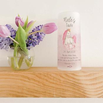 Windlicht "Baby Unicorn" | Lichthülle | Taufe | Einschulung | Geburtstag | Tischdeko | Geschenkidee