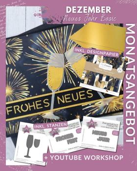 Kulricke Bundle " Neues Jahr Basic " inkl. Cardstock, Designpapier und Stanzen