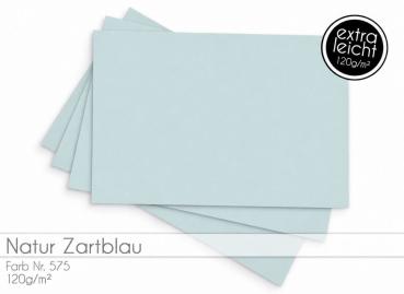 Tonkarton - Tonpapier DIN A4 120g/m² - 25 Bogen in natur zartblau