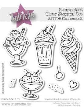 Kulricke Stempel "Eiscremezeit" 10x10cm Clear Stamp