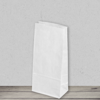 Papiertüten weiß 15 Stück 6x12x21cm Lebensmittelecht