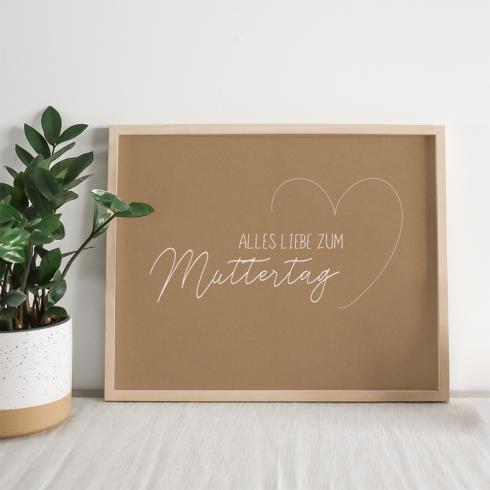 Spruchposter "Kraft weiß" quer | Geschenkidee | Personalisiert  | Muttertag | Wanddeko