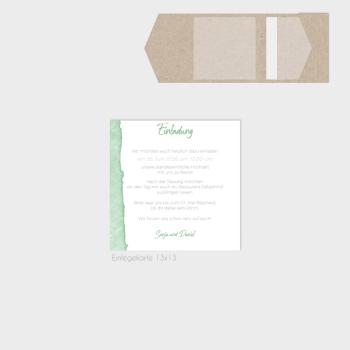 Preview: Einlegekarten-Bundle "Watercolor-Brush | Pistazie" Quadrat 