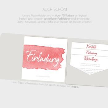 Preview: Einlegekarten-Bundle "Watercolor-Brush | Rot" Quadrat | 2