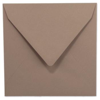 Briefumschlag quadratisch 16x16cm in taupe