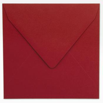 Briefumschlag quadratisch 16x16cm in weihnachtsrot