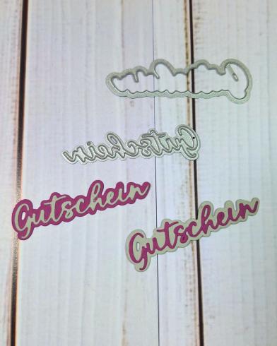 Preview: Kulricke Stanzschablone "Gutschein mit Schatten " Craft Die 