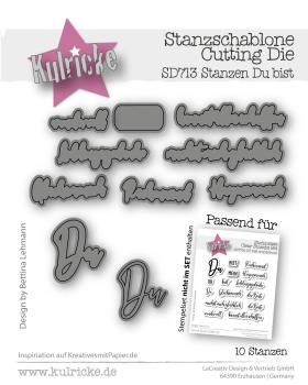 Kulricke Stanzschablone "DU bist Wundervoll" Craft Die 