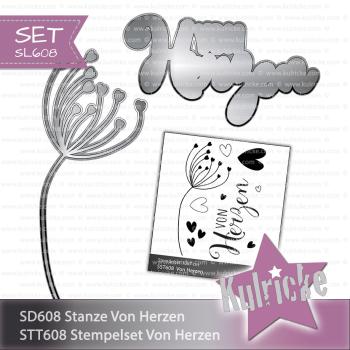 Kulricke SET "Von Herzen" Stempel & Stanzen