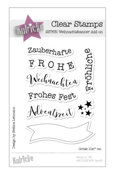 Kulricke Stempelset "Weihnachtsbanner Add-on" Clear Stamp Motiv-Stempel