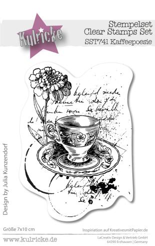 Kulricke Stempelset "Kaffeepoesie" Clear Stamp