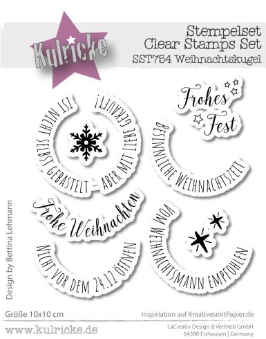 Kulricke Stempel "Weihnachtskugeln" Clear Stamp