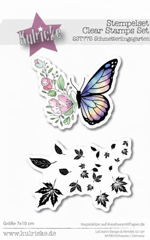 Kulricke Stempelset "Schmetterlingsgarten" A7 Clear Stamp