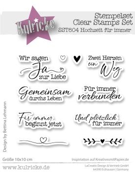 Kulricke Stempel "Hochzeit für Immer" 10x10cm Clear Stamp