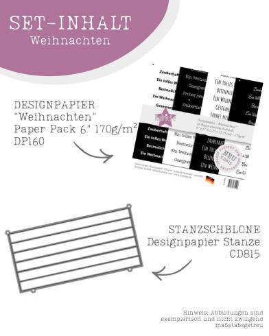 Kulricke Set Designpapier "Weihnachten"  & Designpapier Stanzen