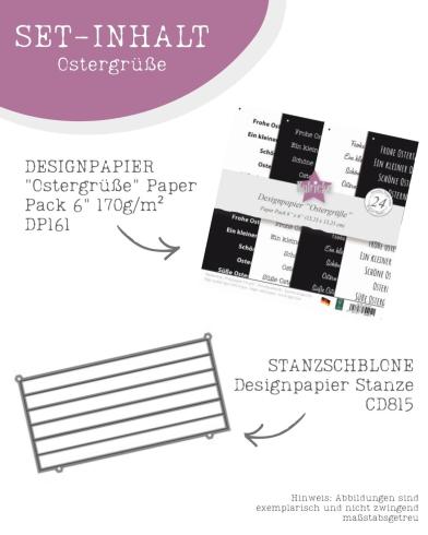 Kulricke Set Designpapier "Ostergrüsse" & Designpapier Stanzen