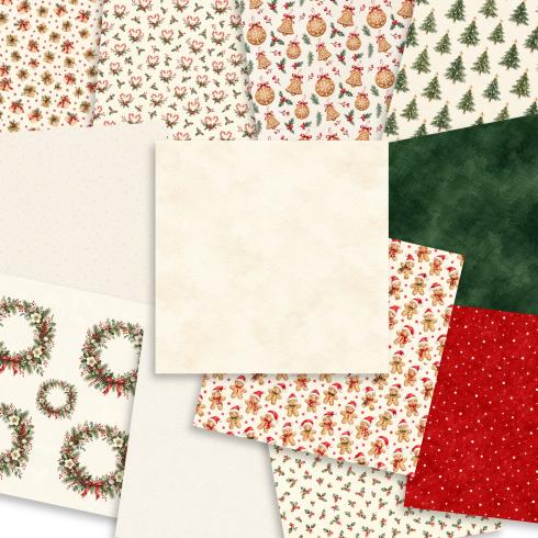 Preview: LaCreativ - Designpapier "Omas Weihnachtsstube" Paper Pack 12x12" - 12 Bogen