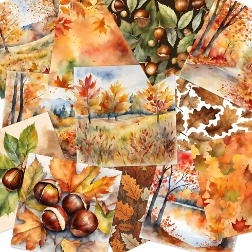 Preview: LaCreativ - Designpapier "Herbstlandschaft" Paper Pack 6x6" - 24 Bogen