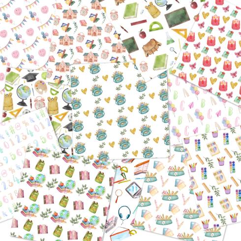 LaCreativ - Designpapier "Farbenfroher Schulanfang" Paper Pack 6x6" - 24 Bogen