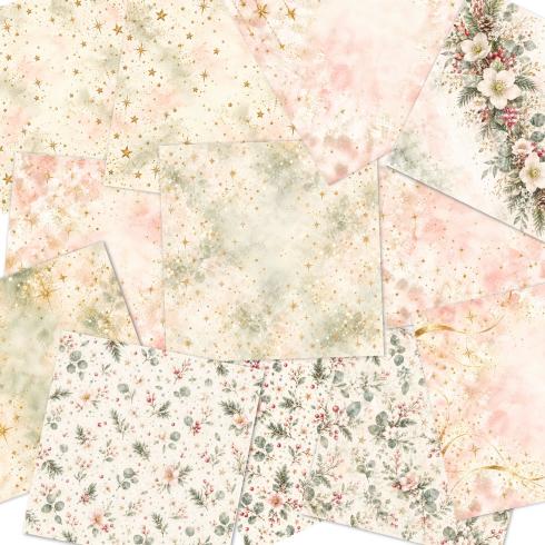 Preview: LaCreativ - Designpapier "Festliches Blütenkleid" Paper Pack 6x6" - 24 Bogen