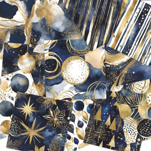 LaCreativ - Designpapier "Funkelnde Winternächte" Paper Pack 6x6" - 24 Bogen