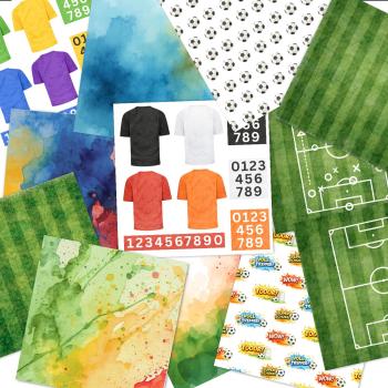 Preview: LaCreativ - Designpapier "Fußballfieber" Paper Pack 6x6" - 24 Bogen