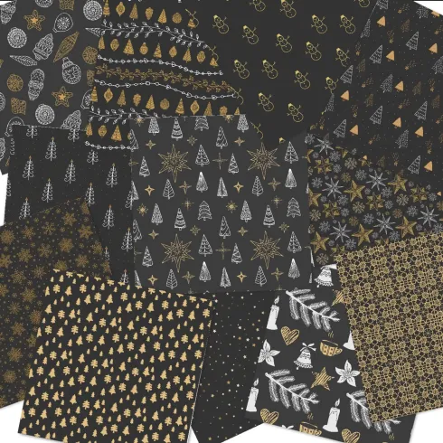 Preview: LaCreativ - Designpapier "Goldene Weihnachtszeit" Paper Pack 6x6" - 24 Bogen