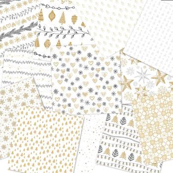 Preview: LaCreativ - Designpapier "Goldene Weihnachtszeit" Paper Pack 6x6" - 24 Bogen