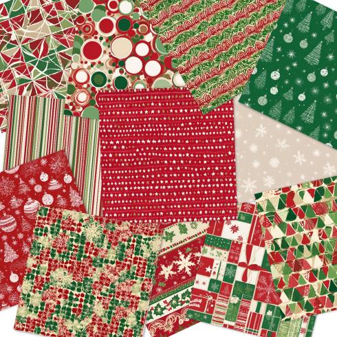 Preview: LaCreativ - Designpapier "Klassische Weihnachtspracht" Paper Pack 6x6" - 24 Bogen
