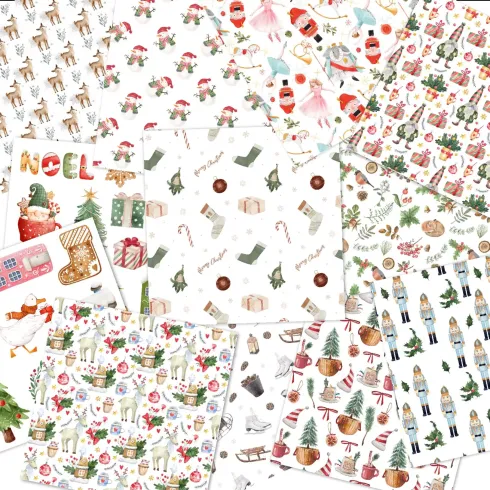 Preview: LaCreativ - Designpapier "Kleine Weihnachtswelt" Paper Pack 6x6" - 24 Bogen