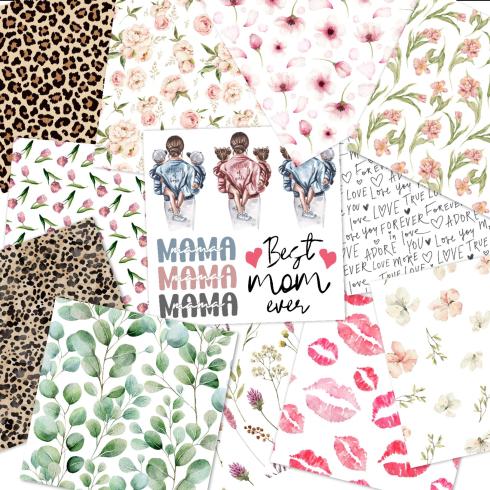 LaCreativ - Designpapier "Mamaherz" Paper Pack 6x6" - 24 Bogen