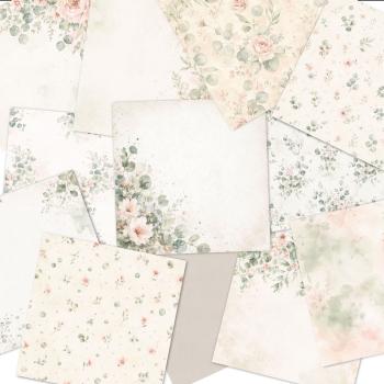 Preview: LaCreativ - Designpapier "Rosen und Eukalytus" Paper Pack 6x6" - 24 Bogen