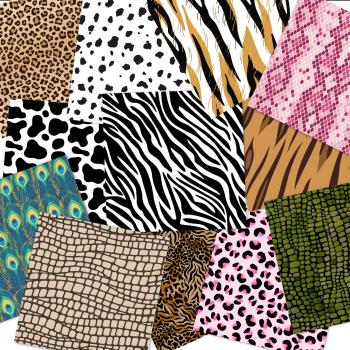 Preview: LaCreativ - Designpapier "Tierischer Mustermix" Paper Pack 6x6" - 24 Bogen