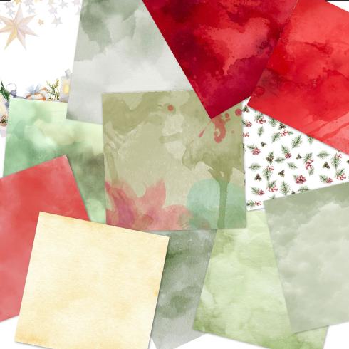 Preview: LaCreativ - Designpapier "Weihnachtsflora" Paper Pack 6x6" - 24 Bogen