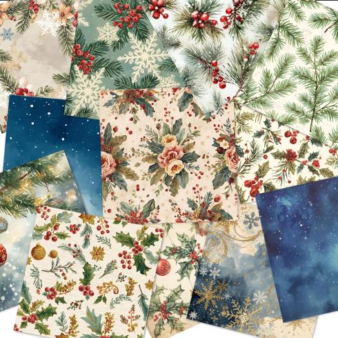 Preview: LaCreativ - Designpapier "Weihnachtszauber 1920" Paper Pack 6x6" - 24 Bogen