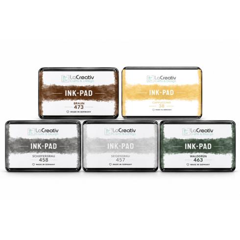 LaCreativ Ink-Pad – Stempelkissen-Set Naturfarben