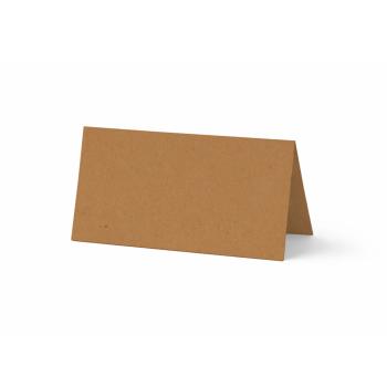 Tischkarte - Platzkarte 9 x 5 cm 220g/m² in kraft braun