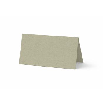 Tischkarte - Platzkarte 9 x 5 cm 220g/m² in kraft moosgrau