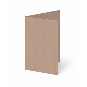 Trippelkarte - Leporello 220g/m² DIN B6 3-Fach in kraft rose