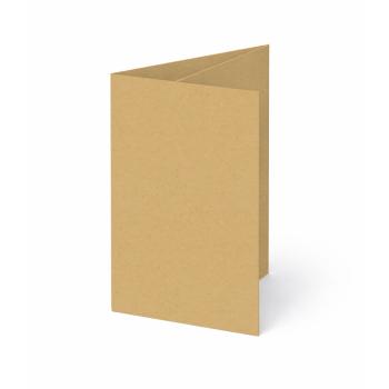 Trippelkarte - Leporello 220g/m² DIN B6 3-Fach in kraft sand