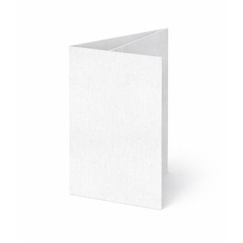 Trippelkarte - Leporello 240g/m² DIN B6 3-Fach in leinen (weiss)